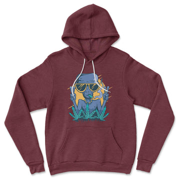 Alien Joint Hoodie in Heather Maroon color
